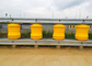 Highway Safety Yellow Plastic Roller Guardrail Road Barrier System 100kn/H