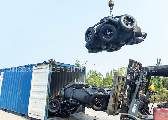 गुणवत्ता काला समुद्री वायवीय रबर फेंडर ISO17357 प्रमाणित 80Kpa फैक्टरी