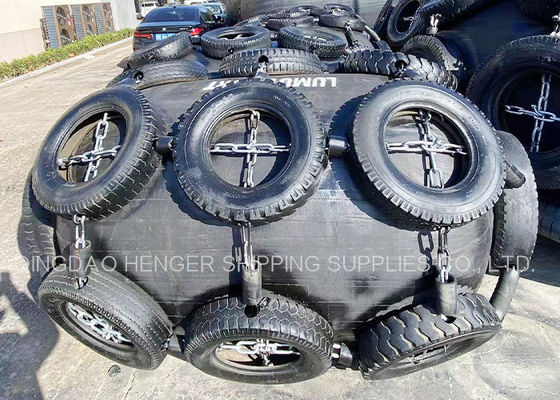 गुणवत्ता 3300x6500 मिमी वायवीय रबर फेंडर ISO17357 प्रमाणित 80Kpa फैक्टरी