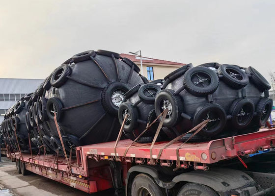 गुणवत्ता योकोहामा एसटीएस एसटीडी वायवीय रबर फेंडर मरीन बॉल चेन और टायर नेट के साथ फैक्टरी