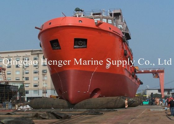 गुणवत्ता ISO 14409 Certified Marine Rubber Airbag with 80kpa Working Pressure and Natural Rubber Material कारखाना