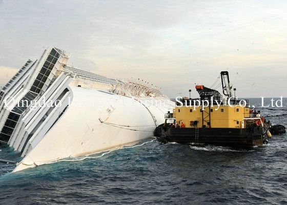 गुणवत्ता कम मूरिंग फोर्स फोम भरा हुआ फेंडर्स / समुद्री रबड़ फेंडर 50Kpa काला रंग फैक्टरी