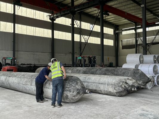 गुणवत्ता Anti Corrosion Marine Rubber Airbag for Long Term Saltwater Service with 0.8-3 M Diameter कारखाना